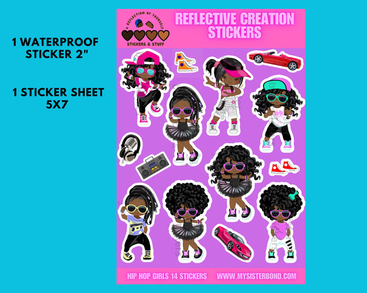 Hip Hop Girl Sticker Sheet