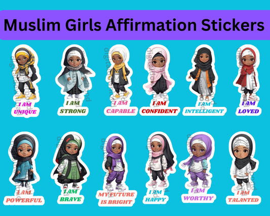 Muslim Girls Affirmation Stickers