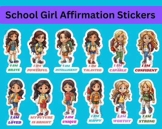 School Girl Stickers