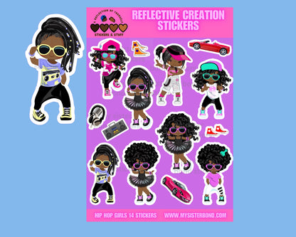 Hip Hop Girl Sticker Sheet